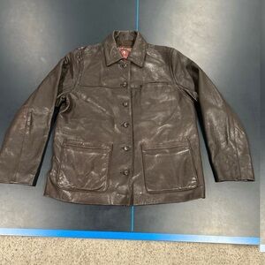 The Territory Ahead Women’s Medium Genuine Leather Jacket Dark Brown